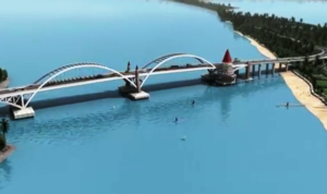 Instalasi Busur Jembatan Holtekam Gunakan Metode Baru