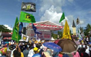 Bendera PPP Berkibar Di Deklarasi Pasangan SANTUN