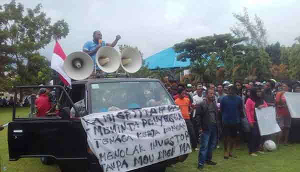 Nelayan Aru protes keputusan Menteri KKP RI 1 Demo Mahasiswa Aru