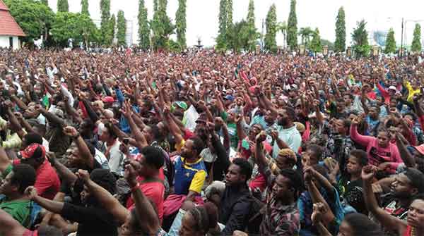 Aliansi Rakyat Papua Siap Gugat KPK 1 Demo Save LE