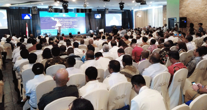 Pelaksanaan Musrenbang Inspirasi 2019 di Hotel Aston Jayapura, Rabu (24/4/2019)