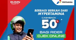 Pertamina Beri Cashback 50% Bagi 10.000 Ojol Setiap Hari