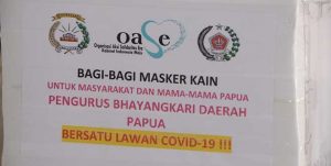 Pengurus Bhayangkari Bantu Alkes dan Masker ke Polda Papua