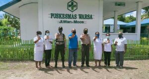 Polsek Warsa Salurkan Bantuan APD dari Ketum Bhayangkari dan OASE