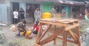 Satgas Nemangkawi Bangun Tandon Air di Kwamki Namara