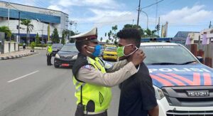 Satlantas Polres Biak Kembali Sosialisasi Cegah Covid-19