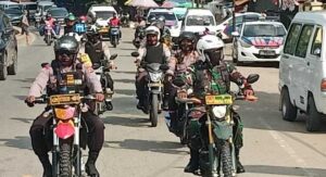 Cipta Situasi Kondusif, Kapolsek Abepura-Danramil Gelar Patroli Bermotor