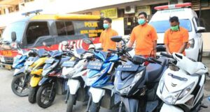Polisi Amankan Pelaku Curanmor dan 8 Unit Motor Hasil Curian