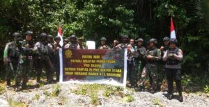 TNI-Polri Laksanakan Patroli Patok Batas Negara