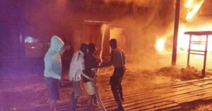 11 Ruko Hangus Terbakar di Pasar Lama Mabilabol Oksibil