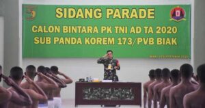 189 Peserta Ikut Sidang Parade Caba PK TNI – AD TA 2020