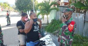 Kodim 1709/Yawa Himbau Warga Taat Protokol Kesehatan Covid-19