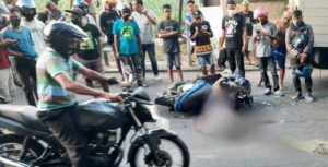 Tabrak Truk Box di Polimak, Pengendara Motor MD