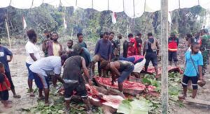 Di Timika, TNI-Polri dan Masyarakat Juga Gelar Acara “Bakar Batu”