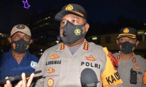 Polisi Sekat Perbatasan Jelang Pergantian Tahun di Kota Jayapura