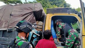 Jaga Suasana Kondusif, Satgas KH Gelar Pemeriksaan di Perbatasan