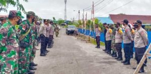 Apel Gabungan TNI-Polri Amankan Pleno Rekapitulasi Suara Pilkada BVD