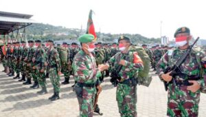 Satgas TNI yang Bertugas di Perbatasan RI – PNG Resmi Dilepas