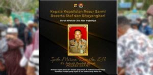 Kapolres Sarmi Beri Penghormatan Terakhir ke Almarhum IPDA Mirza Duwila