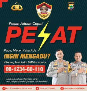 Ingin Bantuan Polisi, Silahkan Hubungi PEZAT Polda Papua Barat