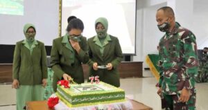 Pangdam – Ketua Persit KCK PD XVII/Cenderawasih Ikut Syukuran HUT ke 75 Secara Virtual