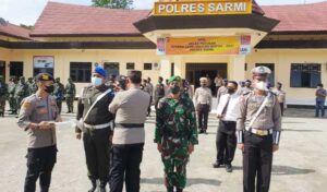 Polres Sarmi Laksanakan Apel Gelar Pasukan Ops Keselamatan Matoa 2021