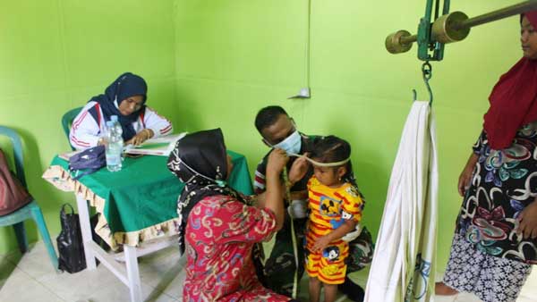 Satgas AWL Bantu Puskesmas Sipias Posyandu
