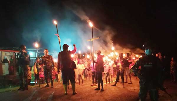 Satgas TNI Kawal Ibadah Paskah Bats Neg