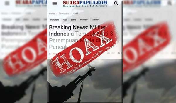 Dalam Seminggu, Ini Propaganda Separatis Papua Sebar Berita Hoaks 2 Media Propaganda OPM Hoaks2