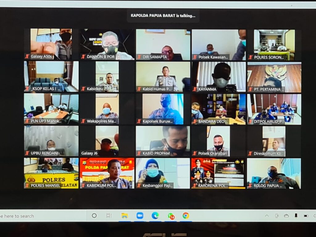 Polda Papua Barat Bahas Pengamanan Idul Fitri Secara Virtual
