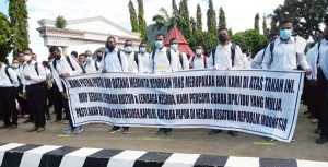 700 Casis Bintara Polri Tuntut Sekda Papua Tepati Janji