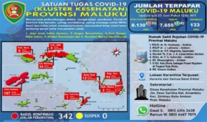 Kembali Melonjak, Terkonfirmasi Covid-19 di Maluku Capai 8130 Kasus