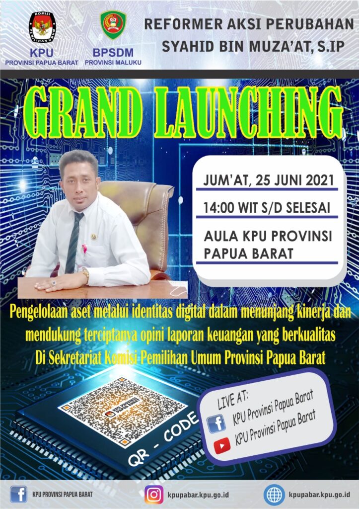 KPU PB Gelar Grand Launching Pengelolaan Aset Melalui Identitas Digital