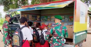 TNI Adakan Perpustakaan Mobil Pintar di Batas RI – PNG, Tingkat Minat Baca