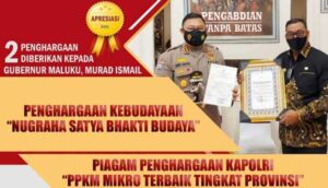 Gubernur Maluku Raih 2 Penghargaan dalam Sehari