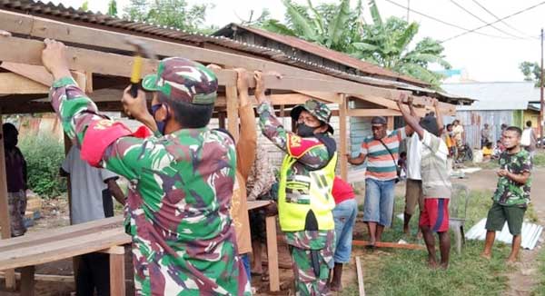 Babinsa Merauke Lapak Jualan