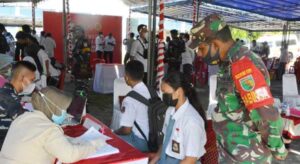 Kodam Cenderawasih Turut Sukseskan Vaksinasi Pelajar di Wilayah Jayapura