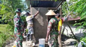 Karya Bhakti, Aparat TNI di Depapre Bantu Warga Bangun MCK