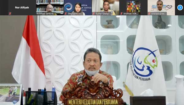 Menteri KP Yakinkan Tak Akan Beri Izin Kapal Ikan Eks Asing 1 Menteri KKP Wahyu Trenggono saat audiensi bersama KORAL 5 Juli 2021
