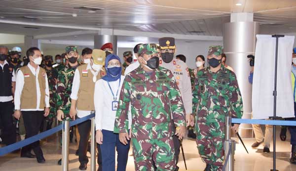 Pangdam PTM Cek Posco Covid Bandara