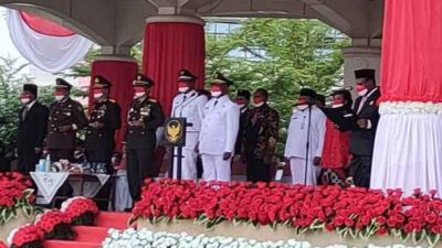 Upacara Dirgahayu Kemerdekaan RI ke 76 di Papua Barat Diguyur Hujan