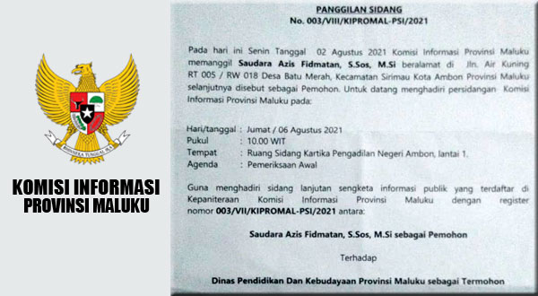 KIP Maluku Sidang CK