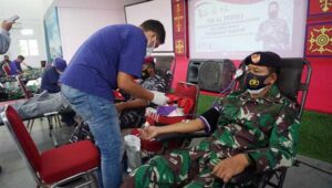 Pangkalan Utama TNI AL IX Gelar Aksi Donor Darah Serempak