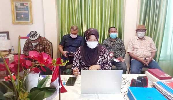 Bupati Safitri Vidcon Kejati Maluku