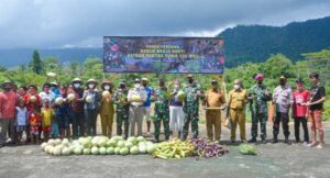 Danrem PWY Bersama Masyarakat Panen Raya di Perbatasan RI – PNG