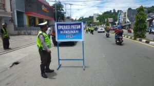 Gelar Operasi Patuh Mansinam, Tegakan Disiplin Berlalulintas dan Prokes