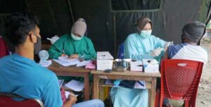 Serbuan Vaksinasi Lantamal IX Masih Sasar Warga Baguala Ambon