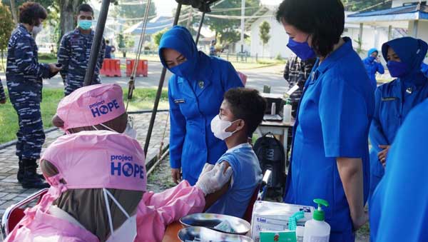 Lantamal IX Vaksin anak2 Plza Hangtuah