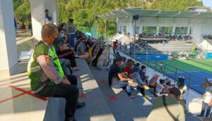 PON XX : Personil Gabungan Amankan Laga Tenis Lapangan