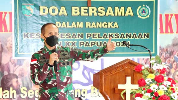 Pangdam 17 Cen Doa Bersama PON XX